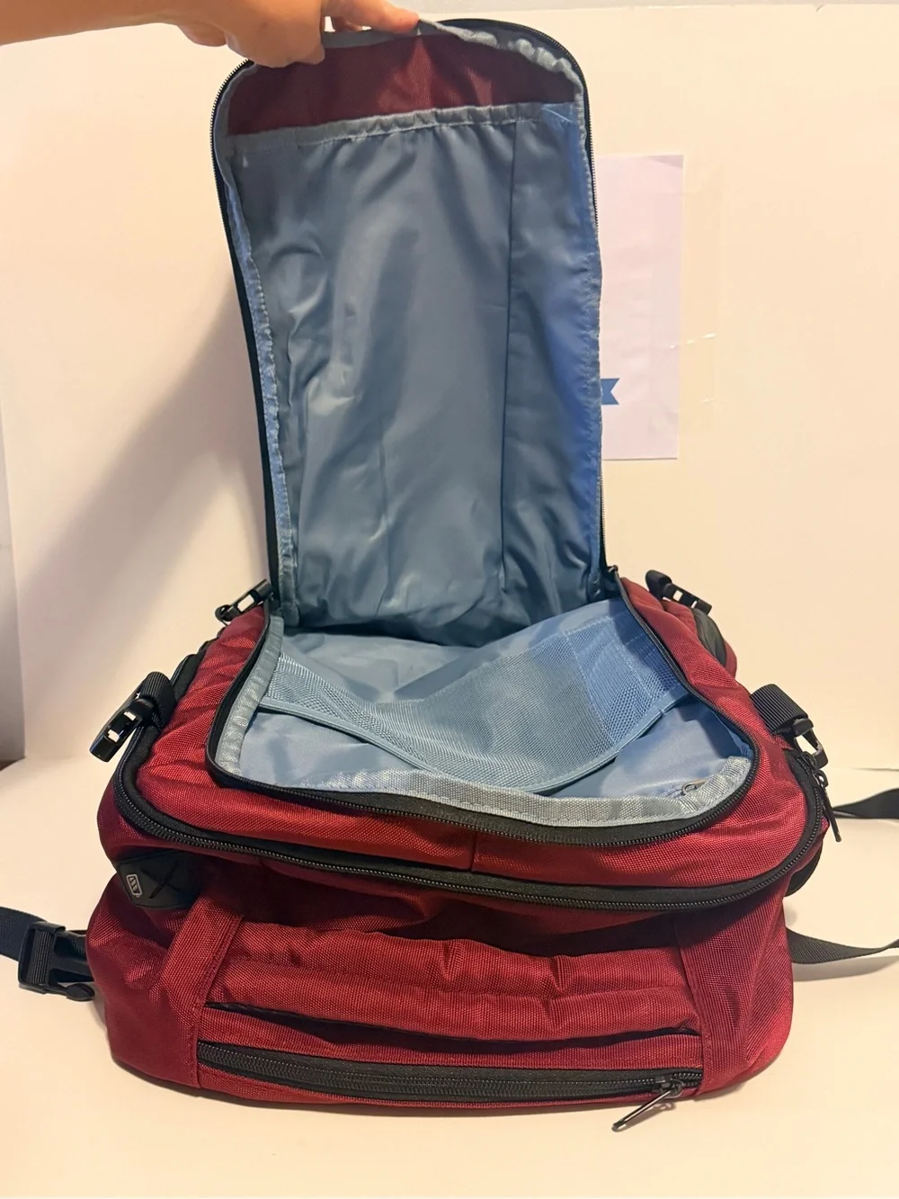 NWOT EcoHub Unisex Travel Backpack-Red/Burgundy Color